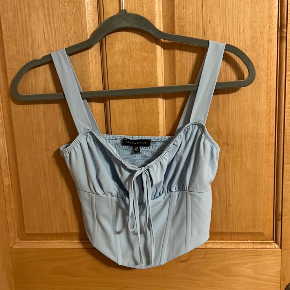 Kendall and Kylie light blue tank top